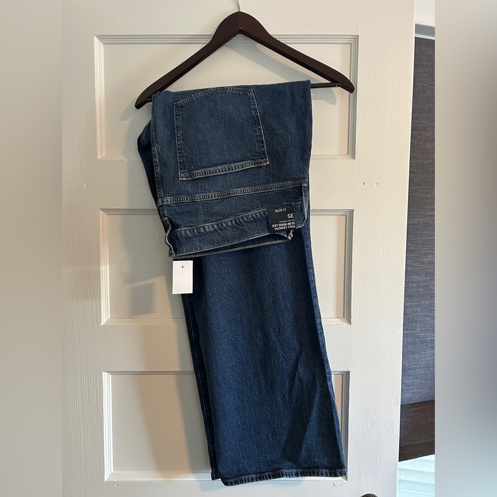 NWT J Crew Factory, Slim wide-leg jean in all-day stretch, Size 35